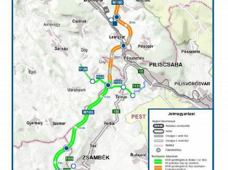 M100 Gyorsforgalmi út Bicske és Esztergom közötti szakasz